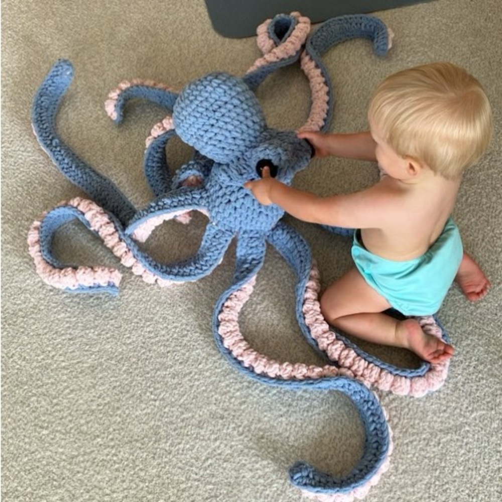 Handmade Crochet Octopus Plushie – Soft, Adorable Amigurumi Stuffy